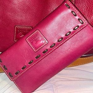 Raspberry dooney and Bourke Florentine wallet